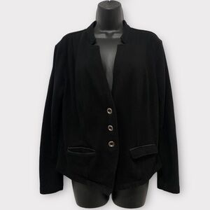 Torrid Black Button Front Knit Jacket Size Large